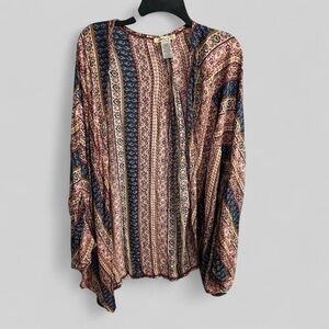 Camille & Co. one size cottagecore artsy open front tunic festival grannycore